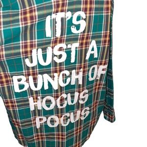 Plaid Button Down Shirt - Green and White